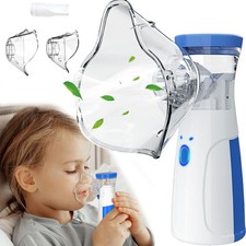Inhaliergeräte für Erwachsene & Kinder Elektrisch Vernebler mit 2 Masken 3 Modi