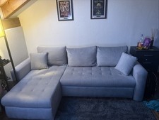 Kleine Graue L Couch für Das