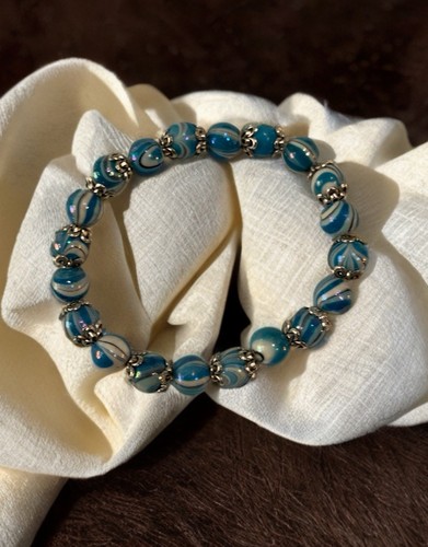 Armband aus crackle glasperlen - aus, crackle-glasperlen