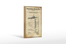 Holzschild Patent 12x18 cm