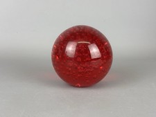 Vintage Glas Kugel Briefbeschwerer Deko Murano? Design Bubble Buntglas Rot