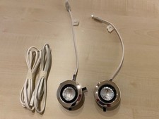 2x PARAGON Halogen Einbauleuchten 12V 20W, Bohrloch 60mm, Außen 70mm, Silver