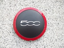 1 Original Fiat 500 Felgendeckel in Schwarz - Rot für Fiat  Modelle, Neu. !!!