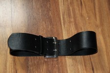 Damen Gürtel mega breit 6,5 cm schwarz NA-KD 85 cm 2 fach Schliesse Gr 34 36  ?