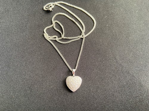 18kt weißgold diamant herz - 18kt,