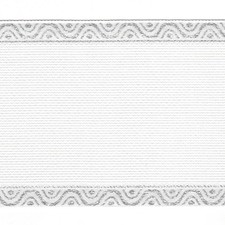 1 M Weiß mit Silber Muster Kante 16 Zahl Aida Band 12.7cm 12cm Breit Zweigart