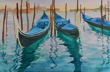 Große Aquarell Venedig
