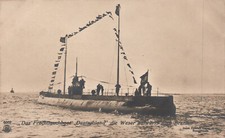 AK Frachttauchboot Deutschland auf der Weser aufwärts nach Bremen   (2532A30)