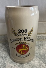 Bierkrug Steingut, 200 Jahre Brauerei Hölzlein Lohndorf, 1 Liter