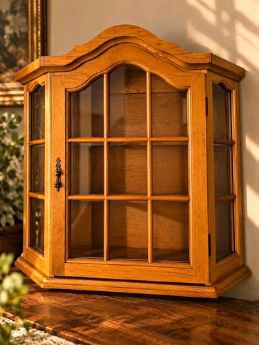 Vintage wandvitrine eiche - vintage,