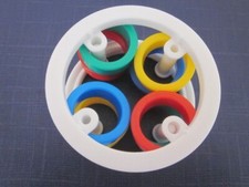 DDR Babyspielzeug Klapper Babyrassel Ring bunt selten