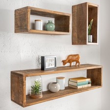 Massives Wandregal 3er Set