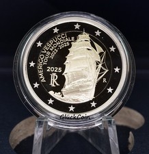 2 Euro Gedenkmünze Italien 2025 - Amerigo Vespucci - Polierte Platte / Proof
