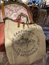 Original Campomaggi Canvas Shopper Beige Sehr Guter Zustand 40x40 cm