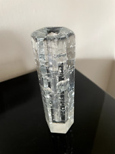 70-er: iittala -  6-eckige BLOCKGLAS VASE   ARKIPELAGO TIMO SARPANEVA Eisblock