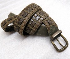 1A SATTLERQUALITÄT Gürtel 3cm HOCHWERTIG Ledergürtel NEU Flechtgürtel LEDER Top*