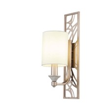 Wandlampe Wandleuchte Wohnzimmerlampe Schlafzimmerleuchte Metall creme gold E14