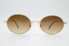 Vintage Sonnenbrille Mario Valentino METALFLEX 01 Gold Oval sunglasses Brille