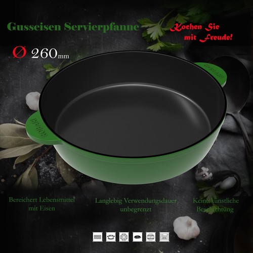 Grillpfanne gusseisen pfanne - gusseisen,