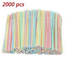 100-2000 PCS Flexible Trinkhalme Strohhalme in Verschiedenen bunten Farben