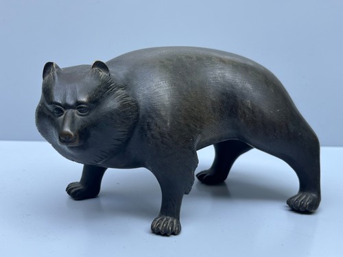 Tanuki marderhund bronze - bronze, figur