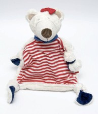 SIGIKID  Bär Teddy Eisbär weiß rot 41432 Mädchen mit Schleife Schmusetuch