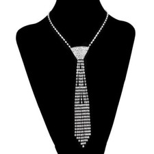 Kristall Strass Strass Krawatte Krawatte Choker Kragen Halskette Prom Party