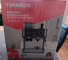 TORNADO 20 Bar Siebträger-Kaffeemaschine TCM5431-GS Edelstahl Milchaufschäumer 
