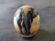 Straußenei handbemalt Elefant