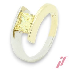 Ring 585 gelb weißgold mit - weißgold,