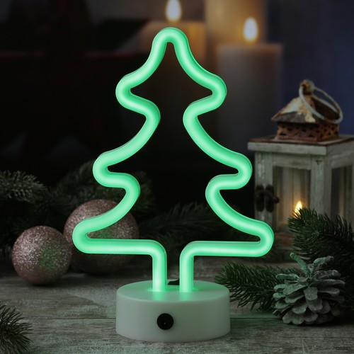 Led neon schild tannenbaum - schild,