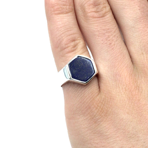925 silber ring lapislazuli - 925,