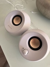 Creative Pebble - 2.0 USB Lautsprecher, mit Schalter u. Laustärkeregler, weiss
