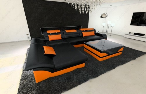 Ledersofa monza form - monza,