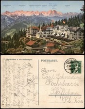 Ansichtskarte Rigi Kaltbad-Weggis Panorama mit Berner Alpen 1915