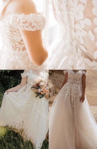 Brautkleid linie weiß - brautkleid,