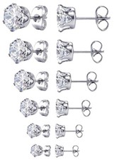 Edelstahl Ohrstecker Zirkonia