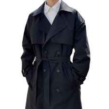 Herren Lange Jacke Trenchcoat