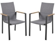 Stapelstuhl Davina 305398, 2 Stück, grau, Maße: 57 x 60 x 89 cm - B