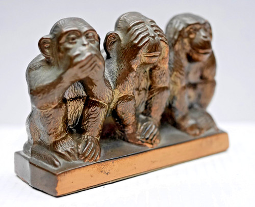 Vintage kupfer skulptur - vintage, drei