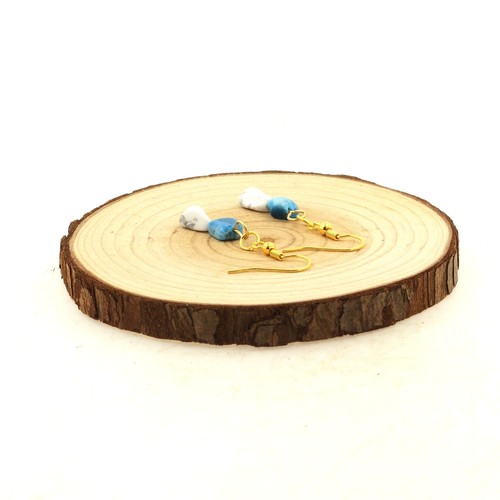 Ohrringe apatit blau - 2, +