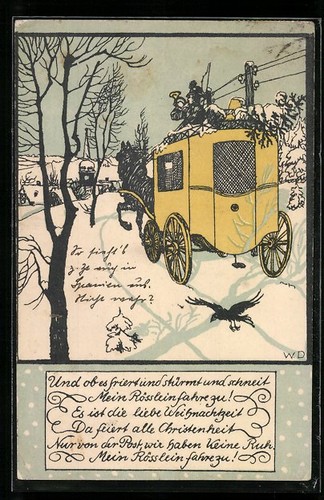 Winterliche landschaft mit - winterliche,