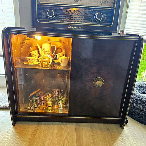 Alter musikschrank mit barfach - mit,
