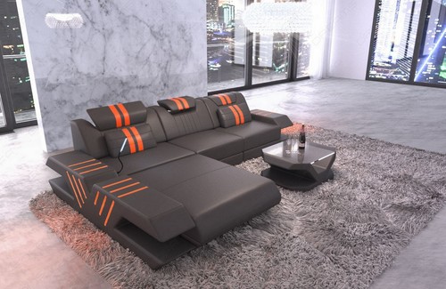 Ecksofa leder couch - couch, ledersofa