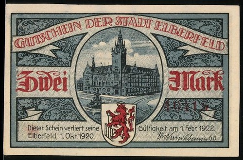 Notgeld elberfeld 1920 2 - notgeld, 1920,