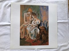 Pablo Picasso, Akrobatenfamilie mit Affe, Kunstdruck signiert Succession Picasso