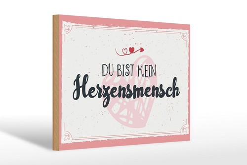 Holzschild spruch 30x20 du - cm,