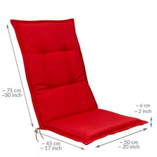 Polsterauflage bordeaux rot Hochlehner Auflage 120x50 6 cm Dick