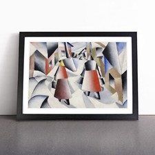 Dorf nach Schneesturm von