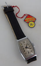 Junghans Art Deco Armbanduhr Kaliber 96 Chrom um 1937 - NEU UNGETRAGEN (108070)